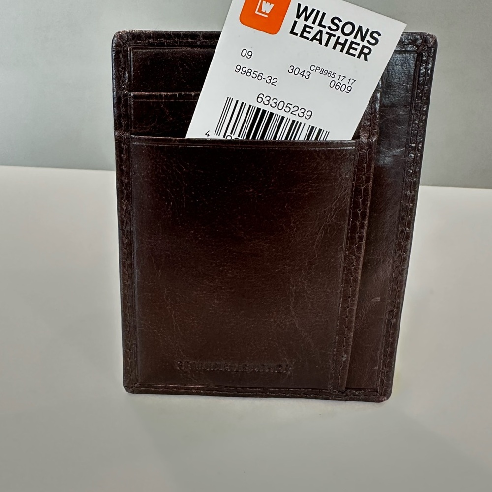 NWT Wilson Dark Brown Leather Card Holder